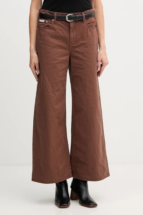 Calvin Klein Jeans jeansy damskie kolor brązowy LV044D615G - zdjęcie produktu nr 1