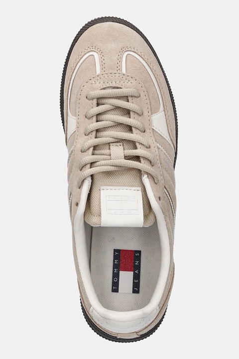 Tommy Jeans sneakersy zamszowe THE GREENWICH EDGE damskie kolor beżowy EN0EN02838 - zdjęcie produktu nr 2