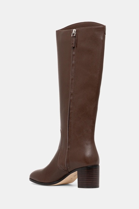 Lauren Ralph Lauren kozaki skórzane Charly damskie kolor brązowy na słupku 802974388002 - zdjęcie produktu nr 2