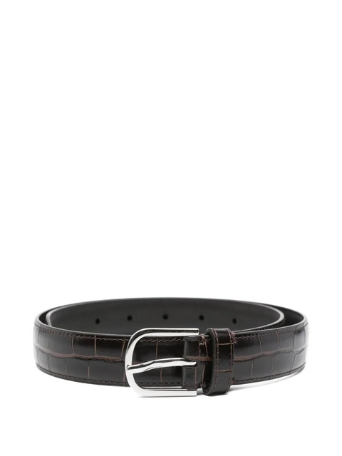 TOTEME crocodile-embossed leather belt - Brown - zdjęcie produktu nr 1