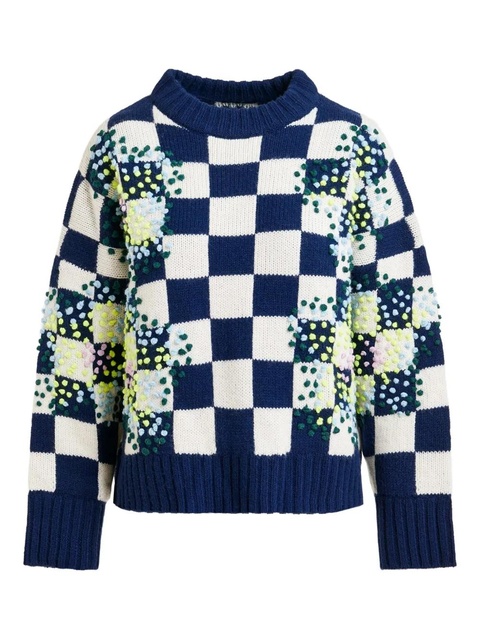 Essentiel Antwerp Inter embroidered sweater - Blue - zdjęcie produktu nr 1