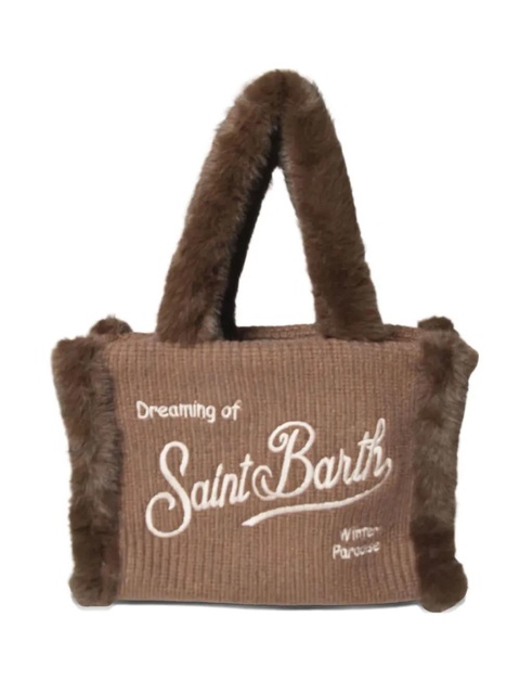 MC2 Saint Barth faux-fur-handle tote bag - Brown - zdjęcie produktu nr 1