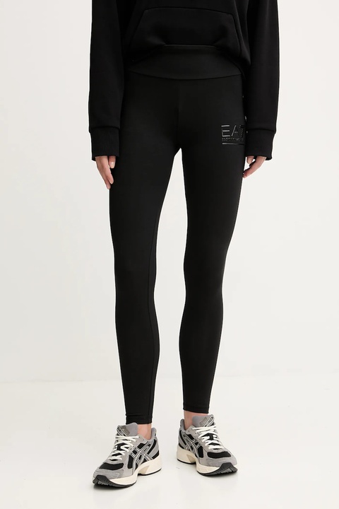 EA7 Emporio Armani legginsy damskie kolor czarny z nadrukiem AF12484.7W000426 - zdjęcie produktu nr 1