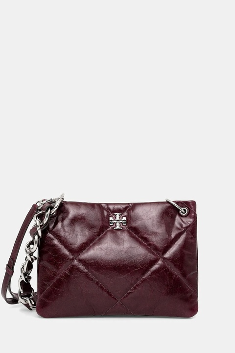 Tory Burch torebka skórzana Kira Diamond Quilt kolor fioletowy 174842.500 - zdjęcie produktu nr 1