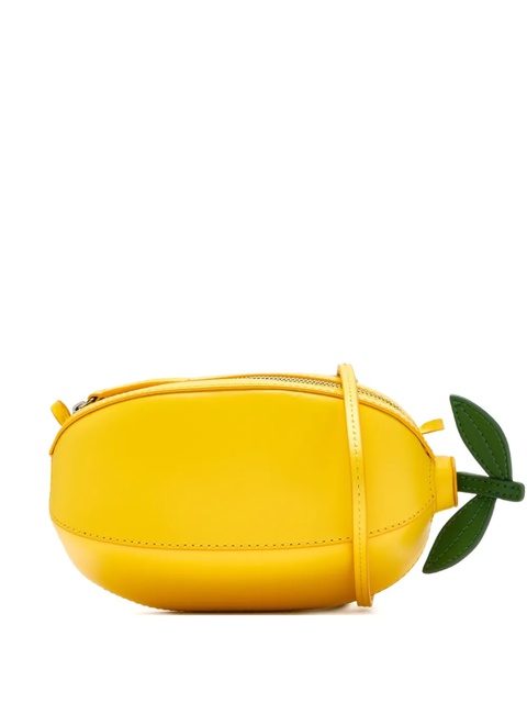 STAUD Limona lemon-shaped leather crossbody bag - Yellow - zdjęcie produktu nr 1