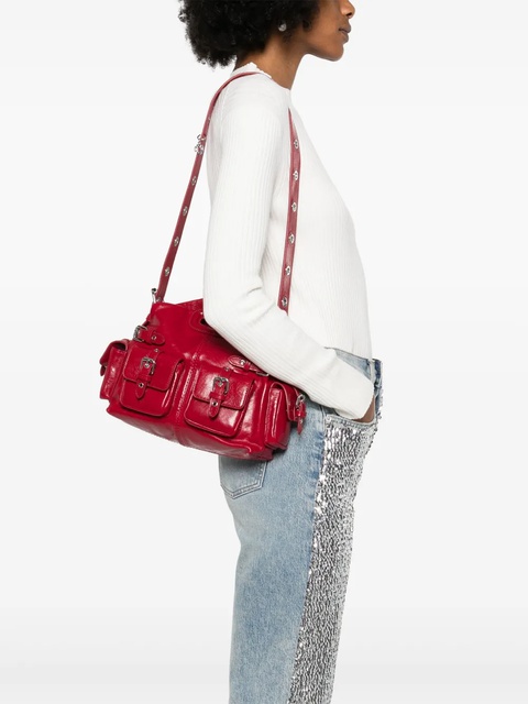 Maje eyelet-detail cross body bag - Red - zdjęcie produktu nr 1