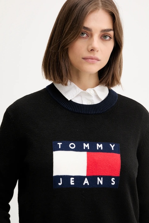 Tommy Jeans sweter damski kolor czarny DW0DW20970 - zdjęcie produktu nr 2