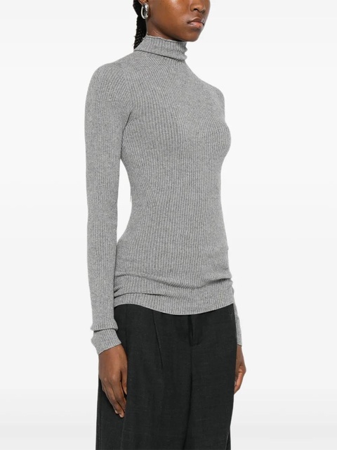 SOLOTRE ribbed sweater - Grey - zdjęcie produktu nr 2
