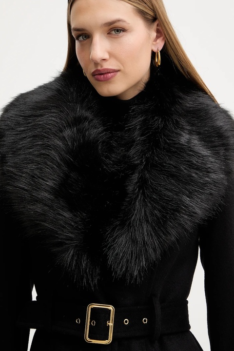 Marciano Guess płaszcz z dodatkiem wełny ALICE kolor czarny 5BGL26 1799Z - zdjęcie produktu nr 2