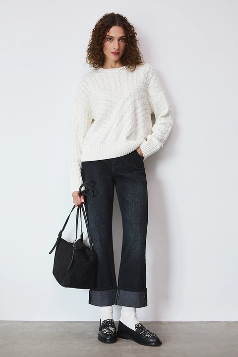 Medicine jeansy bawełniane damskie kolor czarny - zdjęcie produktu nr 1