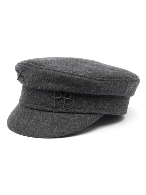 Ruslan Baginskiy logo-embroidered cotton beret - Grey - zdjęcie produktu nr 1