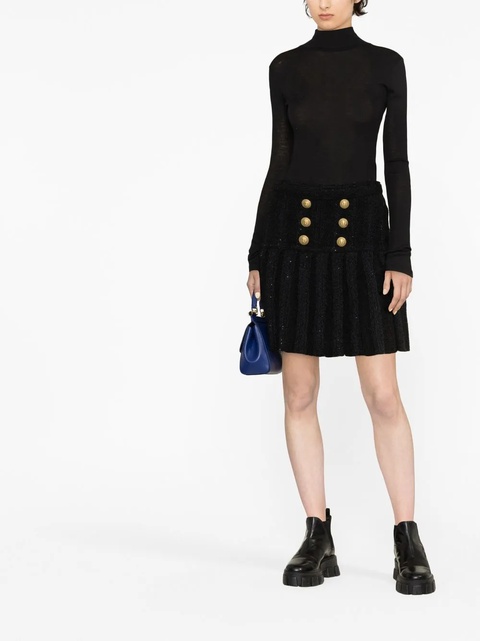 Balmain high-waisted button-detail skirt - Black - zdjęcie produktu nr 2