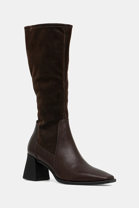 Vagabond Shoemakers kozaki skórzane HEDDA damskie kolor brązowy na słupku 5602-202-35 - zdjęcie produktu nr 1