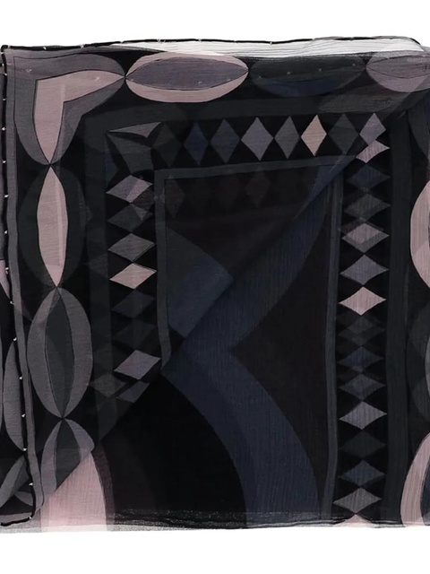 PUCCI Vivara-print silk scarf - Black - zdjęcie produktu nr 1
