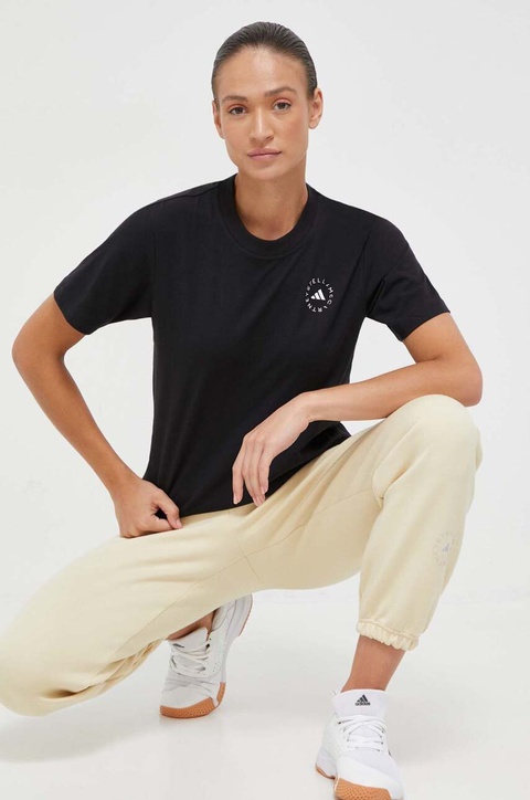adidas by Stella McCartney t-shirt damski kolor czarny HR9170 - zdjęcie produktu nr 2
