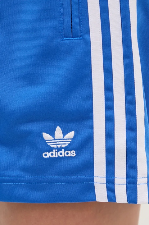 adidas Originals szorty Firebird damskie kolor fioletowy z aplikacją high waist JD0817 - zdjęcie produktu nr 2