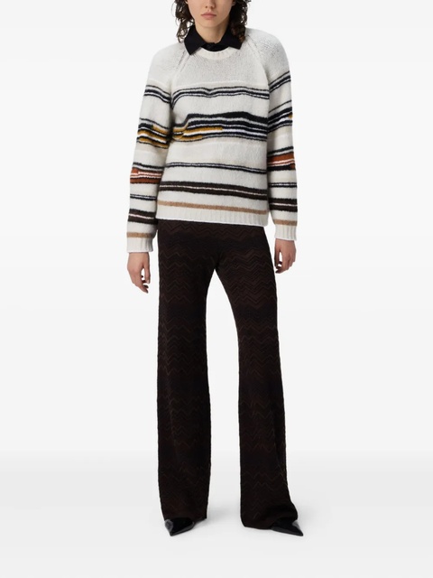 Missoni zigzag-pattern flared trousers - Brown - zdjęcie produktu nr 2