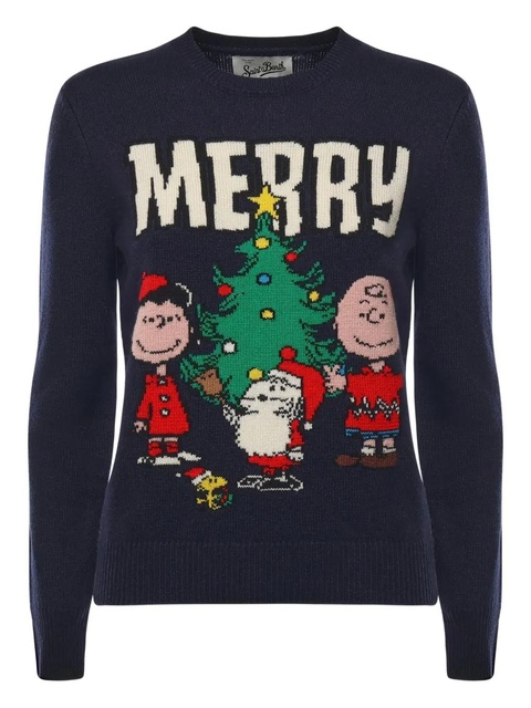 MC2 Saint Barth Heron christmas-graphic sweater - Blue - zdjęcie produktu nr 1