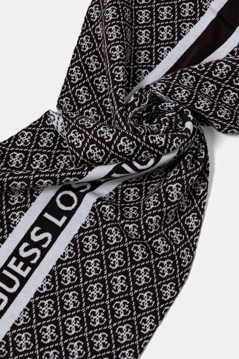 Guess szalik z domieszką wełny SEVYN kolor brązowy wzorzysty W4BZ22 Z3JD2 - zdjęcie produktu nr 1