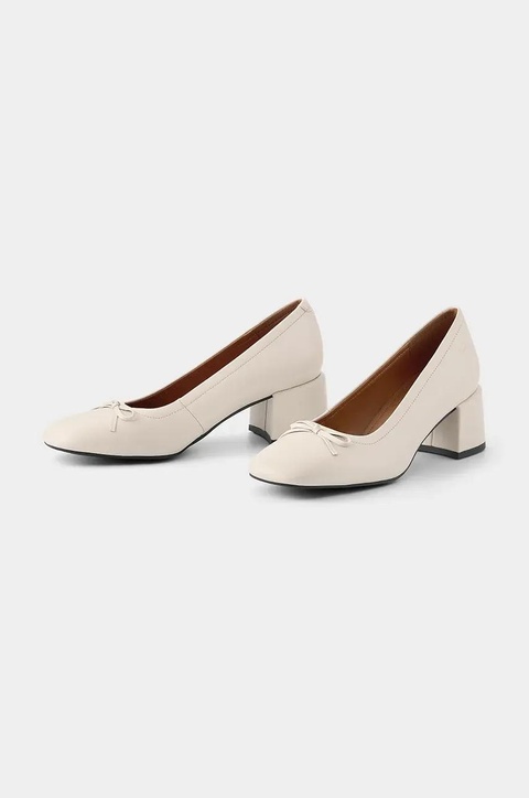 Vagabond Shoemakers czółenka skórzane ADISON kolor beżowy na słupku 5939-001-02 - zdjęcie produktu nr 2