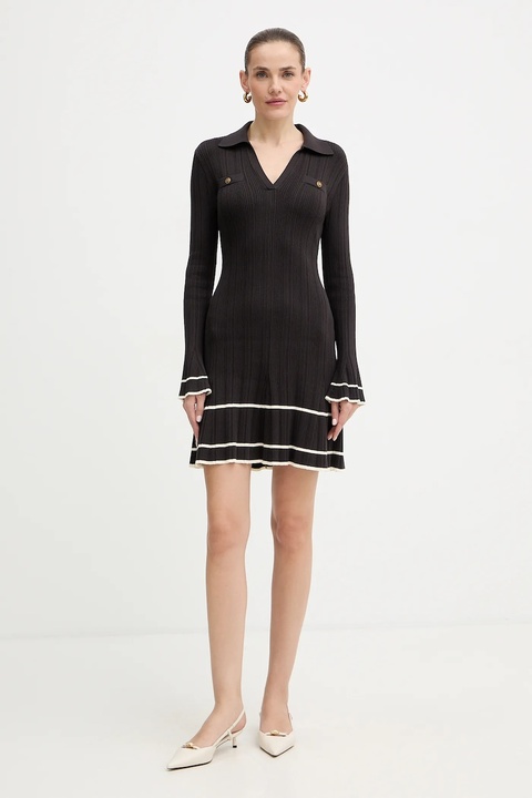 Twinset sukienka kolor brązowy mini rozkloszowana 252TT3230 - zdjęcie produktu nr 2