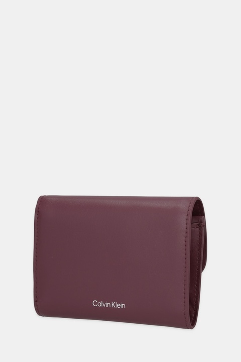 Calvin Klein portfel skórzany damski kolor bordowy LV04F1116G - zdjęcie produktu nr 1