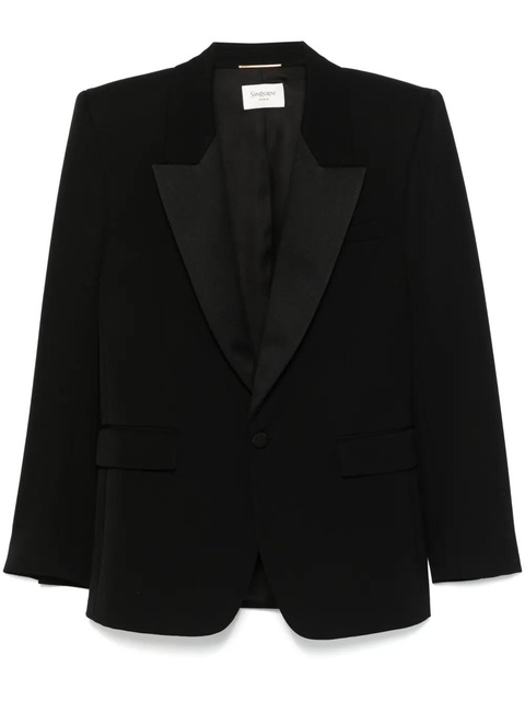 Saint Laurent grain-de-poudre blazer - Black - zdjęcie produktu nr 1
