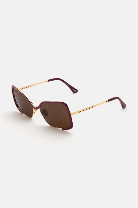 Marni okulary przeciwsłoneczne damskie kolor brązowy EYMRN00058.004.U25 - zdjęcie produktu nr 2