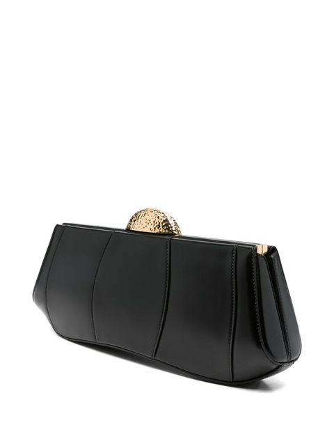 Giuseppe Zanotti Eve hammered-dome clasp clutch bag - Black - zdjęcie produktu nr 2