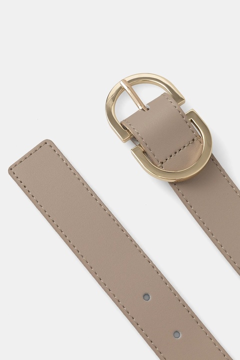 Tommy Hilfiger pasek skórzany damski kolor beżowy AW0AW17972 - zdjęcie produktu nr 2