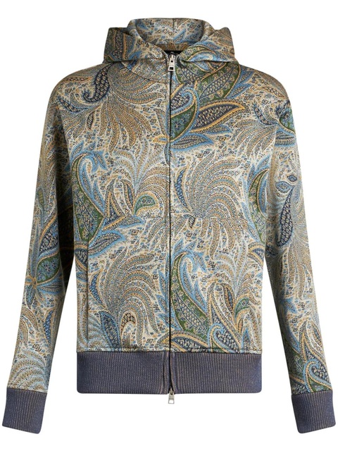 ETRO paisley-print hoodie - Blue - zdjęcie produktu nr 1