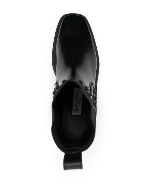 Jimmy Choo Veronique crystal-embellished leather boots - Black - zdjęcie produktu nr 2