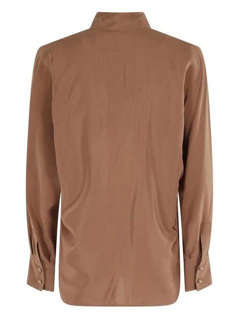 Max Mara bow-collar silk blouse - Brown - zdjęcie produktu nr 2