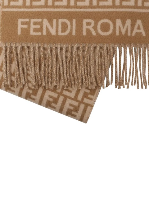 FENDI FF-pattern logo scarf - Brown - zdjęcie produktu nr 2
