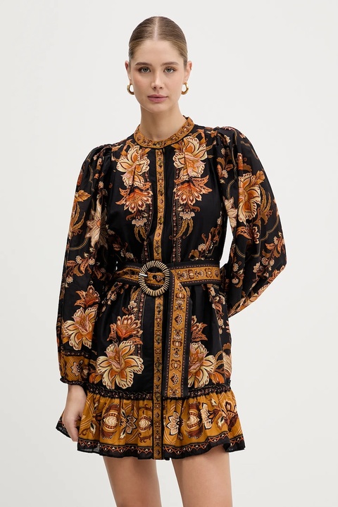 Farm Rio sukienka bawełniana kolor czarny mini rozkloszowana 344142 - zdjęcie produktu nr 1