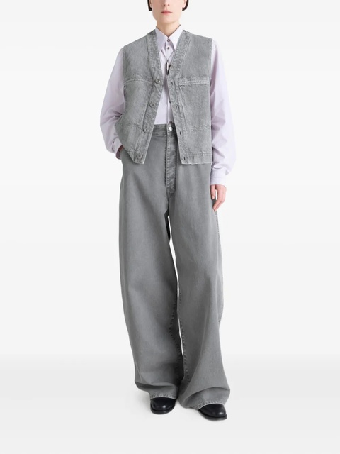 LEMAIRE button-fastening denim gilet - Grey - zdjęcie produktu nr 2