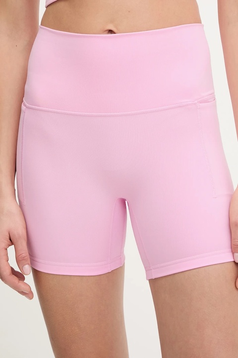 adidas Performance szorty treningowe damskie kolor różowy gładkie high waist KT3302 - zdjęcie produktu nr 1