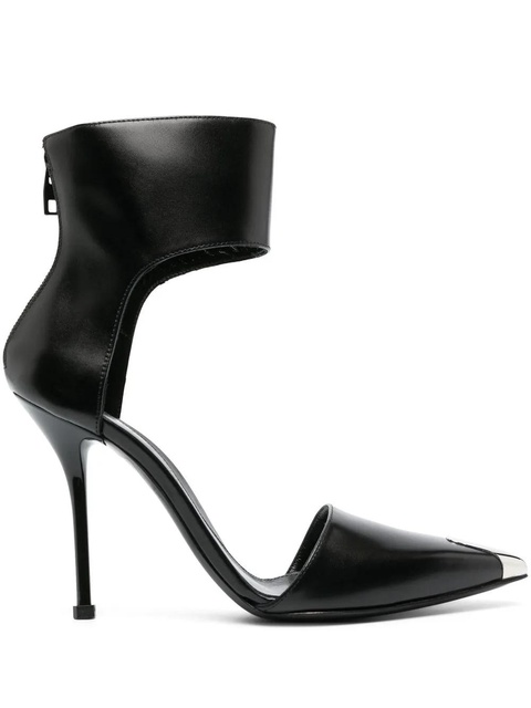 Alexander McQueen Harness Punk 105mm leather pumps - Black - zdjęcie produktu nr 1