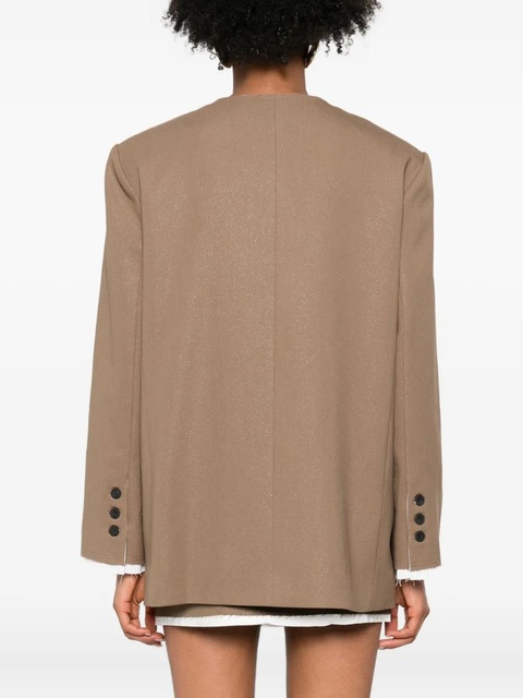 Eleh frayed-sleeve blazer - Brown - zdjęcie produktu nr 2