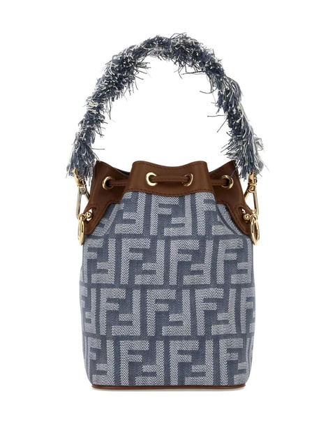 FENDI mini Mon Tresor FF logo bucket bag - Blue - zdjęcie produktu nr 2