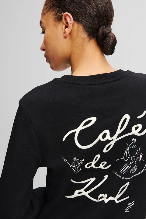 Karl Lagerfeld bluza bawełniana damska kolor czarny z nadrukiem A2W20056 - zdjęcie produktu nr 2