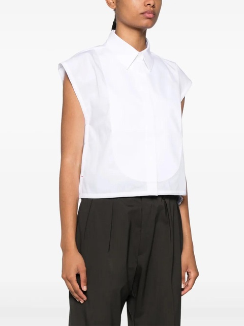 Victoria Beckham panel-detail sleeveless shirt - White - zdjęcie produktu nr 2