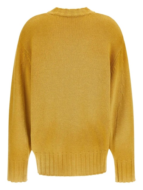 The Attico logo-embroidered asymmetrical sweater - Yellow - zdjęcie produktu nr 1