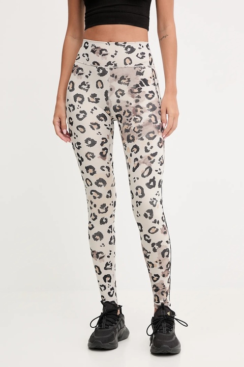 adidas Performance legginsy treningowe Optime Essentials Full Length Leggings Print damskie kolor beżowy wzorzyste JY4606 - zdjęcie produktu nr 1