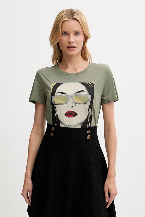 Guess t-shirt damski kolor zielony W5YI49 K7WS0 - zdjęcie produktu nr 1