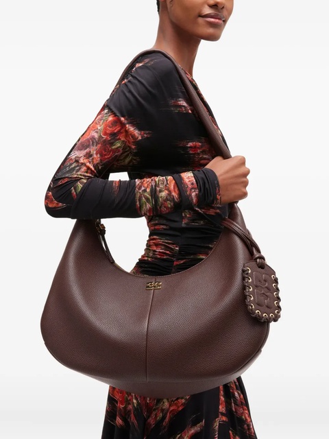 GANNI medium Hobo tote bag - Brown - zdjęcie produktu nr 1