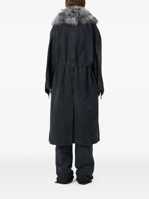 Blumarine fur-trimmed parka - Black - zdjęcie produktu nr 2