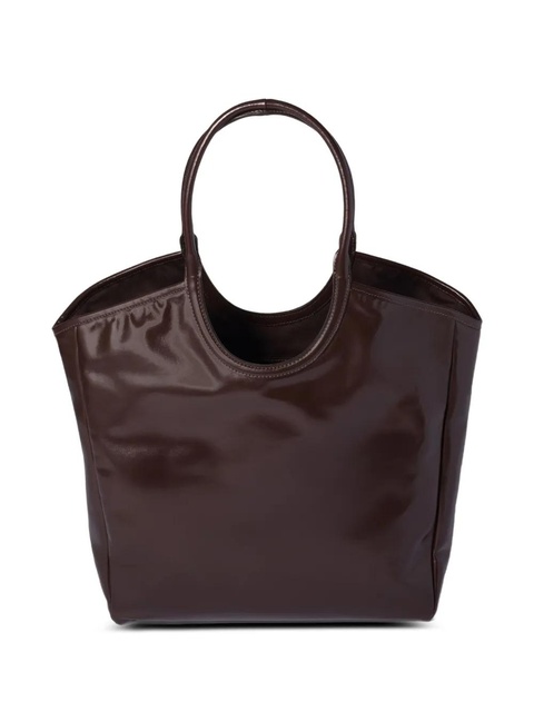 Miu Miu Ivy logo leather-lettering tote bag - Brown - zdjęcie produktu nr 2