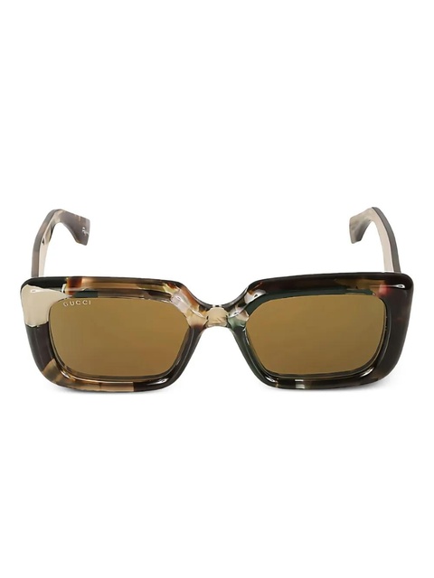Gucci square-frame tinted sunglasses - Green - zdjęcie produktu nr 1
