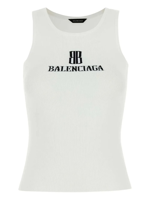 Balenciaga ribbed tank top - White - zdjęcie produktu nr 2